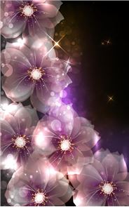 Glowing Flowers Live Wallpaper image