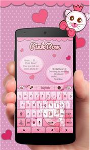 Pink Bow GO Keyboard Theme image