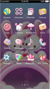 Love Pink Rabbit Pet Theme image