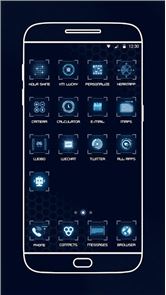Blue Tech Hola Launcher theme image
