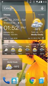 Clima & imagen Clock Widget Android