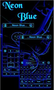 Neon Blue GO Keyboard Theme image