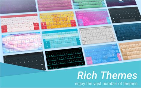 Neon Blue Keyboard Theme image