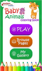 Baby Animals Coloring Book image