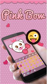 Pink Bow GO Keyboard Theme image
