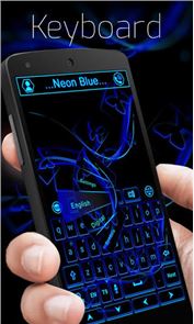 Neon Blue GO Keyboard Theme image