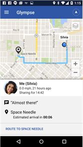 Glympse - Compartir imagen de localización GPS