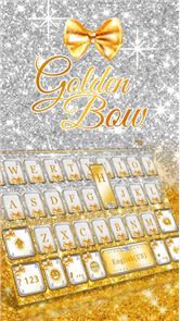 Golden Bow Kika Keyboard Theme image