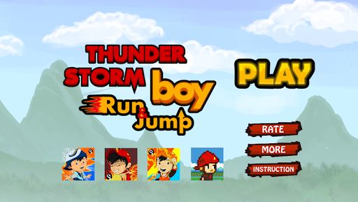 Thunderstorm Boy Run Jump image