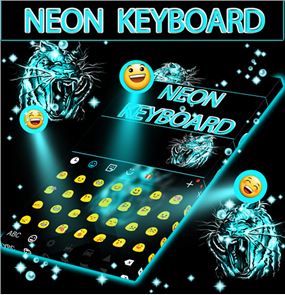 Neon Keyboard Tiger image