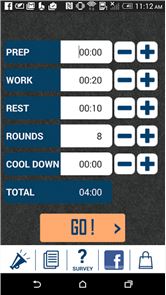 HIIT interval training timer image