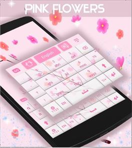 Pink Flowers GO Keyboard image