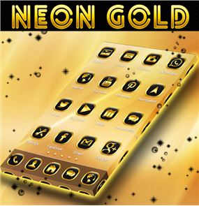 Neon Gold Theme GO Launcher image