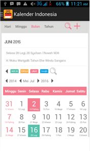 Calendario de la imagen INDONESIA