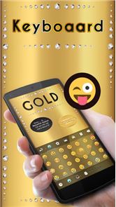 gold go keyboard theme image