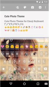 Cute Photo Emoji Keyboard Skin image