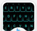 Neon Blue Keyboard Theme