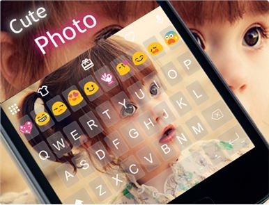 Cute Photo Emoji Keyboard Skin image