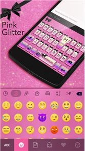 Pink Glitter Emoji Keyboard image