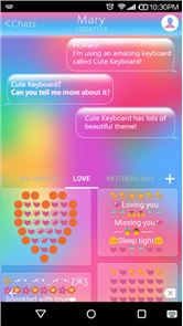 la imagen del teclado Emoji Amor del arco iris