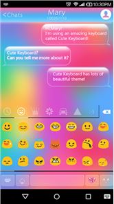 imagem Teclado do arco-íris Emoji Amor