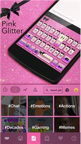 Pink Glitter Emoji Keyboard image