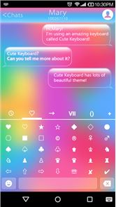 la imagen del teclado Emoji Amor del arco iris